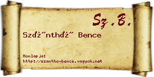 Szánthó Bence névjegykártya